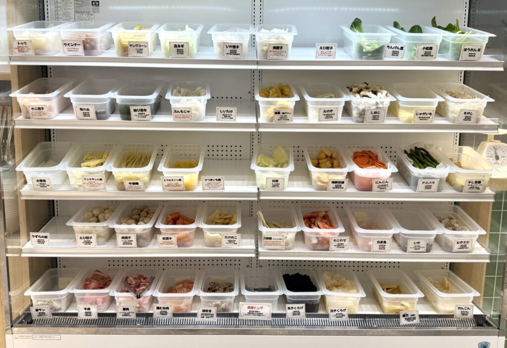 福恩麻辣湯(フーエンマーラータン)具材のメニュー