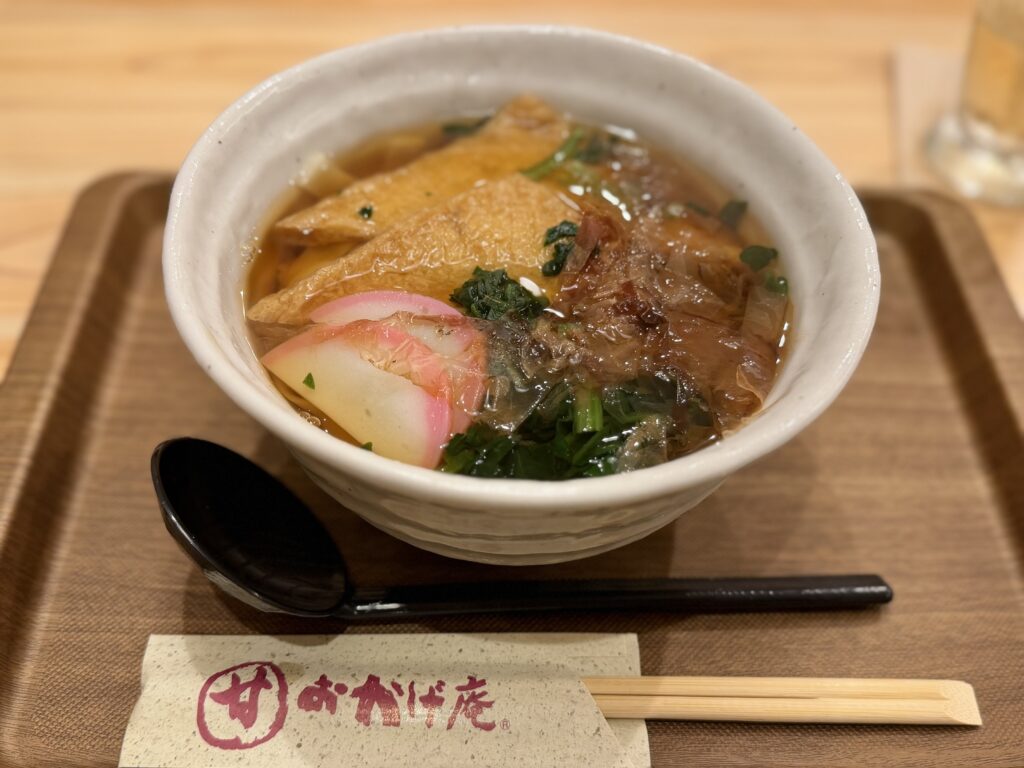 コメダ和喫茶おかげ庵の食事メニュー・きつねきしめん